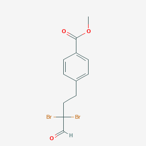 molecular formula C12H12Br2O3 B1474356 4-(3,3-Dibromo-4-oxobutyl)benzoic acid methyl ester CAS No. 1320346-37-9