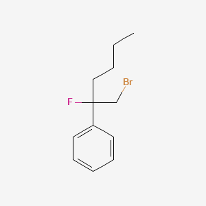 (1-Bromo-2-fluorohexan-2-yl)benzene