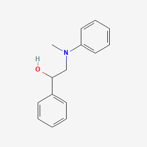 molecular formula C15H17NO B14743685 2-(N-methylanilino)-1-phenylethanol CAS No. 5455-72-1