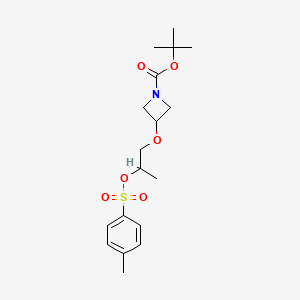 molecular formula C18H27NO6S B1474370 tert-Butyl 3-(2-(tosyloxy)propoxy)-azetidine-1-carboxylate CAS No. 1648864-43-0