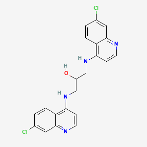 molecular formula C21H18Cl2N4O B14743725 1,3-Bis[(7-chloroquinolin-4-yl)amino]propan-2-ol CAS No. 6285-24-1