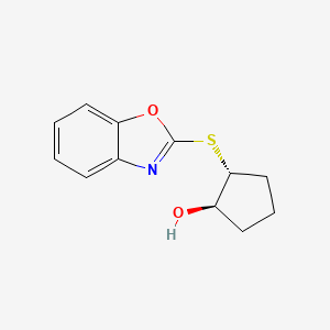 (1R,2R)-2-(1,3-benzoxazol-2-ylsulfanyl)cyclopentan-1-ol