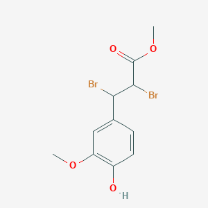 Methyl 2,3-dibromo-3-(4-hydroxy-3-methoxyphenyl)propanoate