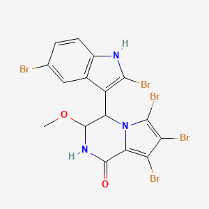 molecular formula C16H10Br5N3O2 B1474399 Aspidostomide E CAS No. 1610046-64-4