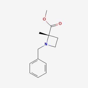molecular formula C13H17NO2 B1474401 methyl (2S)-1-benzyl-2-methylazetidine-2-carboxylate CAS No. 1384745-48-5