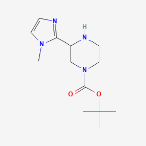 molecular formula C13H22N4O2 B1474404 tert-butyl 3-(1-methyl-1H-imidazol-2-yl)piperazine-1-carboxylate CAS No. 1702031-71-7