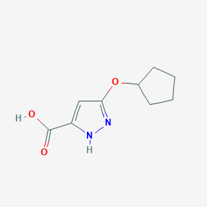 molecular formula C9H12N2O3 B1474405 5-(Cyclopentyloxy)-1H-pyrazole-3-carboxylic acid CAS No. 1344687-35-9