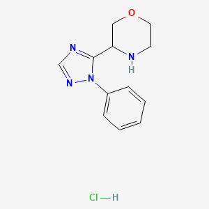 3-(1-phenyl-1H-1,2,4-triazol-5-yl)morpholine hydrochloride