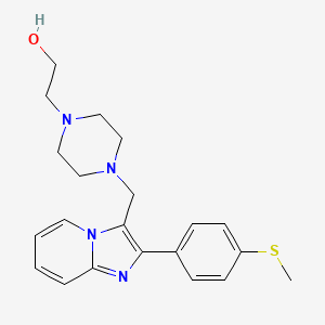 Imidazo(1,2-a)pyridine, 3-(4-(2-hydroxyethyl)piperazin-1-ylmethyl)-2-(p-methylthiophenyl)-