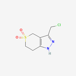 3-(Chloromethyl)-2,4,6,7-tetrahydrothiopyrano[4,3-c]pyrazole 5,5-dioxide