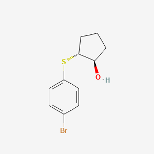 molecular formula C11H13BrOS B1474419 (1R,2R)-2-[(4-bromophenyl)sulfanyl]cyclopentan-1-ol CAS No. 1932213-54-1