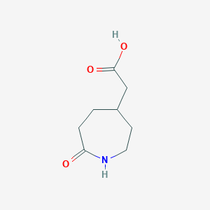 molecular formula C8H13NO3 B1474420 2-(7-Oxoazepan-4-yl)acetic acid CAS No. 1823583-40-9