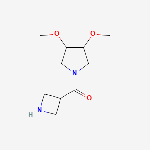 molecular formula C10H18N2O3 B1474423 Azetidin-3-yl(3,4-dimethoxypyrrolidin-1-yl)methanone CAS No. 1698276-48-0