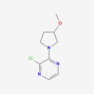 molecular formula C9H12ClN3O B1474424 2-Chloro-3-(3-methoxypyrrolidin-1-yl)pyrazine CAS No. 1692495-34-3