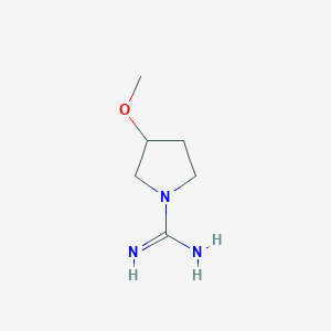 molecular formula C6H13N3O B1474438 3-Methoxypyrrolidine-1-carboximidamide CAS No. 1702724-03-5