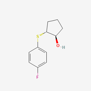 (1R,2R)-2-[(4-fluorophenyl)sulfanyl]cyclopentan-1-ol