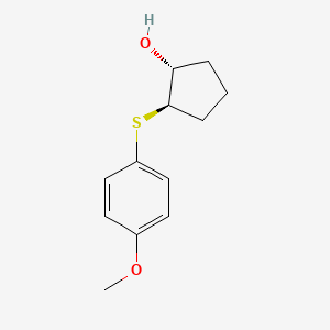 molecular formula C12H16O2S B1474440 (1R,2R)-2-[(4-methoxyphenyl)sulfanyl]cyclopentan-1-ol CAS No. 1932670-21-7