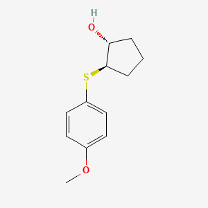 molecular formula C12H16O2S B1474440 (1R,2R)-2-[(4-甲氧基苯基)硫代]环戊-1-醇 CAS No. 1932670-21-7