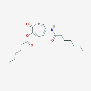 4-(Heptanoylamino)-7-oxocyclohepta-1,3,5-trien-1-yl heptanoate