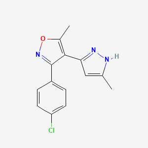 3-(4-chlorophenyl)-5-methyl-4-(5-methyl-1H-pyrazol-3-yl)isoxazole