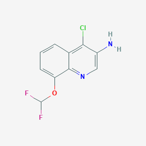 molecular formula C10H7ClF2N2O B1474445 4-氯-8-(二氟甲氧基)喹啉-3-胺 CAS No. 1596669-29-2