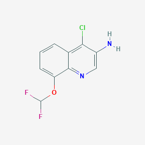 molecular formula C10H7ClF2N2O B1474445 4-Chloro-8-(difluoromethoxy)quinolin-3-amine CAS No. 1596669-29-2