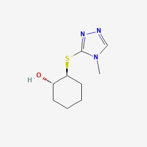 molecular formula C9H15N3OS B1474446 (1S,2S)-2-[(4-methyl-4H-1,2,4-triazol-3-yl)sulfanyl]cyclohexan-1-ol CAS No. 1932715-06-4