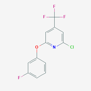 molecular formula C12H6ClF4NO B1474447 2-Chloro-6-(3-fluoro-phenoxy)-4-trifluoromethyl-pyridine CAS No. 1890210-67-9