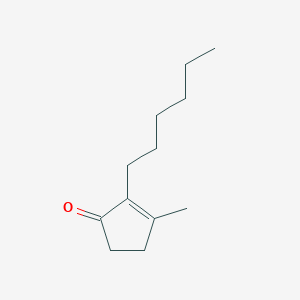 molecular formula C12H20O B14744489 2-Hexyl-3-methylcyclopent-2-en-1-one CAS No. 4868-24-0