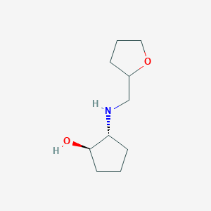 molecular formula C10H19NO2 B1474451 (1R,2R)-2-{[(氧杂环己烷-2-基)甲基]氨基}环戊醇 CAS No. 1933453-88-3
