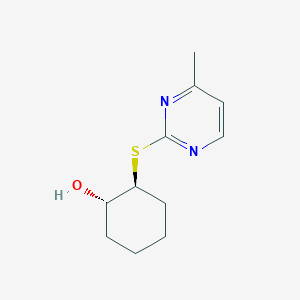 molecular formula C11H16N2OS B1474452 (1S,2S)-2-[(4-methylpyrimidin-2-yl)sulfanyl]cyclohexan-1-ol CAS No. 1932683-33-4