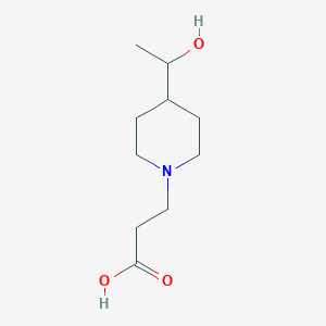 molecular formula C10H19NO3 B1474464 3-(4-(1-Hydroxyethyl)piperidin-1-yl)propanoic acid CAS No. 1692841-81-8