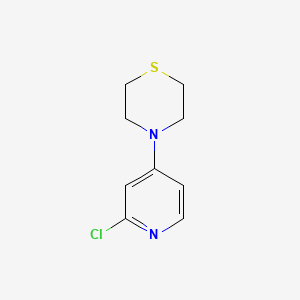 molecular formula C9H11ClN2S B1474466 4-(2-氯吡啶-4-基)硫吗啉 CAS No. 1601944-14-2