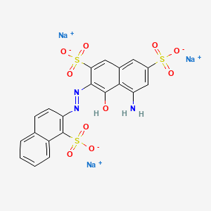 2,7-Naphthalenedisulfonic acid, 5-amino-4-hydroxy-3-[(1-sulfo-2-naphthalenyl)azo]-, trisodium salt