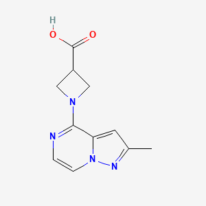 molecular formula C11H12N4O2 B1474476 1-(2-Methylpyrazolo[1,5-a]pyrazin-4-yl)azetidine-3-carboxylic acid CAS No. 1917529-34-0