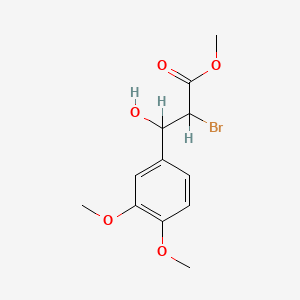 Methyl 2-bromo-3-(3,4-dimethoxyphenyl)-3-hydroxypropanoate