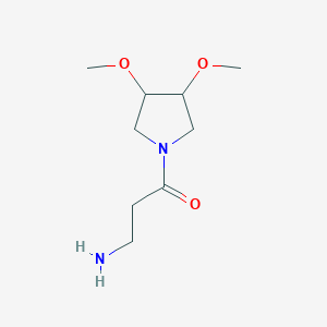 molecular formula C9H18N2O3 B1474484 3-Amino-1-(3,4-dimethoxypyrrolidin-1-yl)propan-1-one CAS No. 1700188-46-0