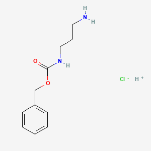 hydron; (phenylmethyl) N-(3-azanylpropyl)carbamate; chloride