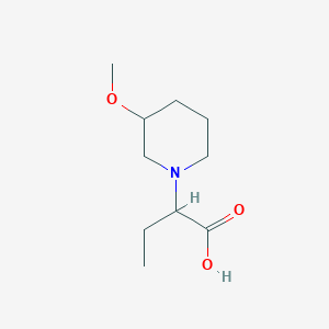 molecular formula C10H19NO3 B1474486 2-(3-Methoxypiperidin-1-yl)butanoic acid CAS No. 1594694-62-8