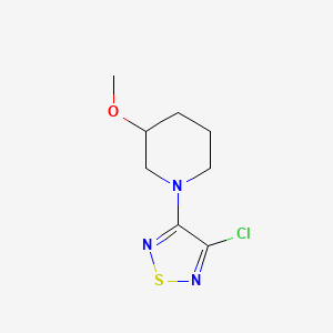 molecular formula C8H12ClN3OS B1474488 3-Chloro-4-(3-methoxypiperidin-1-yl)-1,2,5-thiadiazole CAS No. 1595576-01-4