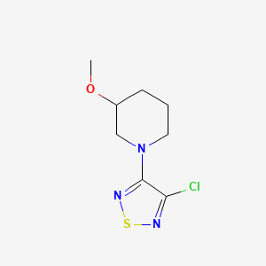 molecular formula C8H12ClN3OS B1474488 3-クロロ-4-(3-メトキシピペリジン-1-イル)-1,2,5-チアジアゾール CAS No. 1595576-01-4