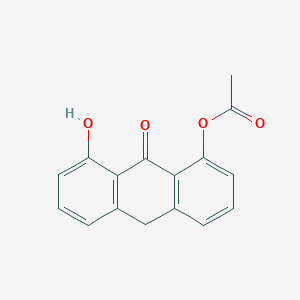 molecular formula C16H12O4 B14744915 (8-hydroxy-9-oxo-10H-anthracen-1-yl) Acetate CAS No. 2891-34-1