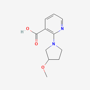molecular formula C11H14N2O3 B1474494 2-(3-Methoxypyrrolidin-1-yl)nicotinic acid CAS No. 1701853-76-0