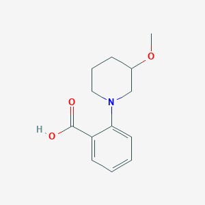 molecular formula C13H17NO3 B1474503 2-(3-Methoxypiperidin-1-yl)benzoic acid CAS No. 1976877-41-4