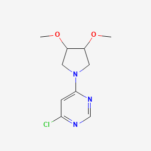 molecular formula C10H14ClN3O2 B1474506 4-Chloro-6-(3,4-dimethoxypyrrolidin-1-yl)pyrimidine CAS No. 1697171-53-1