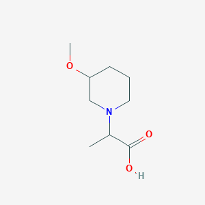molecular formula C9H17NO3 B1474509 2-(3-Methoxypiperidin-1-yl)propanoic acid CAS No. 1602806-40-5