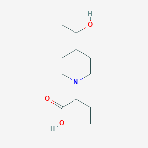2-(4-(1-Hydroxyethyl)piperidin-1-yl)butanoic acid