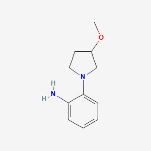 molecular formula C11H16N2O B1474513 2-(3-Methoxypyrrolidin-1-yl)aniline CAS No. 1696019-75-6