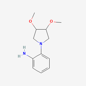 molecular formula C12H18N2O2 B1474514 2-(3,4-Dimethoxypyrrolidin-1-yl)aniline CAS No. 1701890-12-1