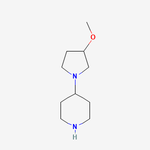 molecular formula C10H20N2O B1474518 4-(3-Methoxypyrrolidin-1-yl)piperidine CAS No. 864356-29-6